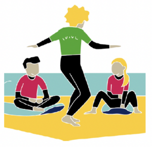 illustratie van sportende mensen